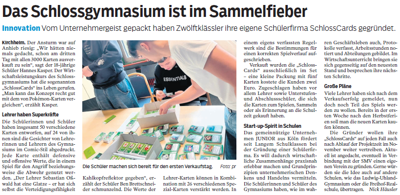 SchlossCards im Teckboten